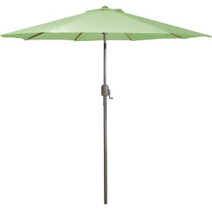 Northlight Outdoor Patio Market Umbrella with Hand Crank and Tilt - 9' - Sage Green - 1 of 4