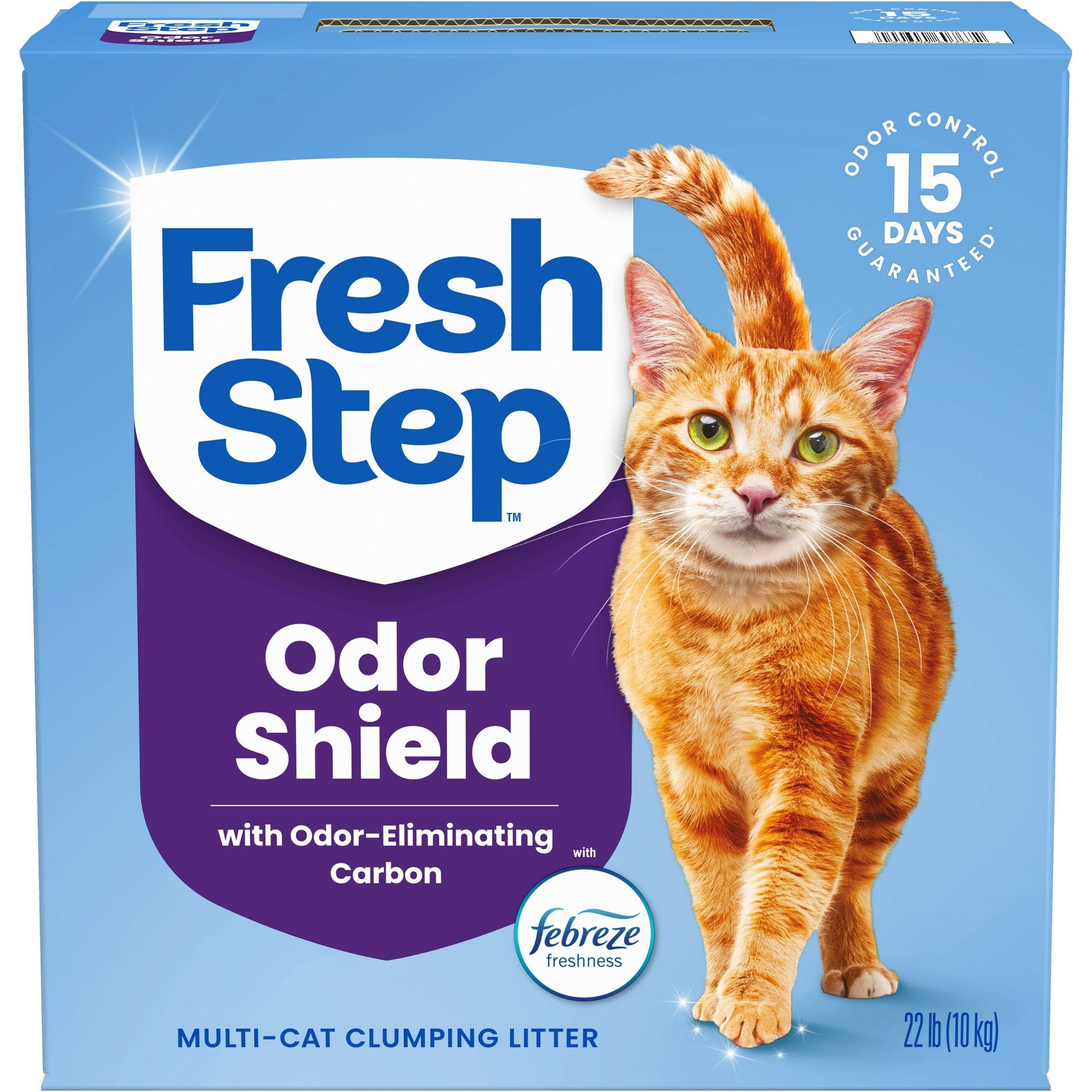 Fresh Step Odor Shield Febreze Scented Clumping Cat and Kitty Litter - 22lbs