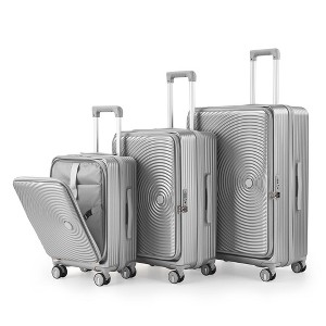 Kumasinova PC Hardshell Luggage Set of 3,Expandable Carry-On Suitcases with TSA Lock,Lightweight Luggage with Front Pocket,20/24/28" - 1 of 4