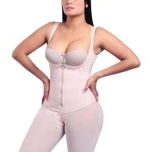 Women's Shapewear Tummy Control Girdle Body Shaper High Waist Shorts Under Dress - Postpartum Butt Lifter Compression - 1 of 4