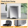 13 Gallon Trash Can with Soft Close Lid, Stainless Steel Garbage Can with Foot Pedal & Removable Inner Bucket for Kitchen, Bedroom, Bathroom, Office - 3 of 4