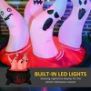 Whisen Halloween Inflatables Outdoor Decorations White Ghosts in Red Cauldron, Blow Up LED Yard Decor - White - 4 of 4