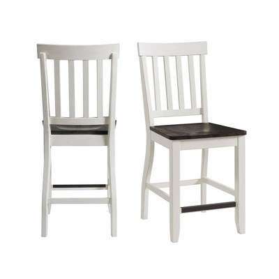 2pc Jamison Two-Tone Counter Height Barstool White - Picket House Furnishings
