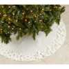 Saro Lifestyle Floral Design Christmas Tree Skirt, White : Target