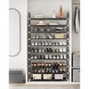 SONGMICS Shoe Rack with Shelves for Closet Entryway Shoe Organizer,Easy to Assemble Metal Shoe Storage Shelf,Black - 3 of 4