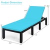 Costway 2PCS Patio Rattan Lounge Chair Height Adjustable Turquoise - 3 of 4
