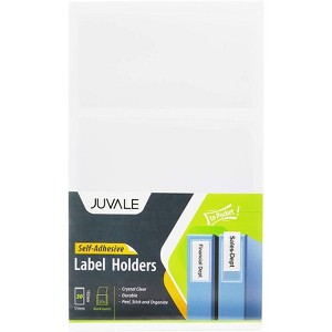Juvale 30 Pack Self Adhesive Pockets with Blank Card Labels, Clear Label Holders with White Cards, 2.1 x 4 in - 1 of 4