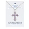 Anna-Kaci Purple Lavender Rhinestone Celtic Cross Necklace with Message Card & Envelope Jewelry Gift - 2 of 4