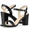 Allegra K Women's Slingback Chunky High Heels Sandals - 2 of 4