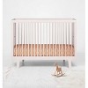 Bacati - Liam Orange Triangles Muslin 100 percent Cotton Universal Baby US Standard Crib or Toddler Bed Fitted Sheet - 4 of 4