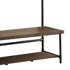 CAVINAS Hall Tree with 5 Hooks Simple Coat Rack with Shoe Rack and Bench for Entryway - 3 of 4