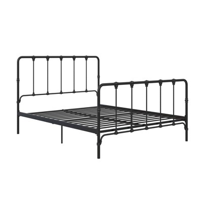 target black metal bed