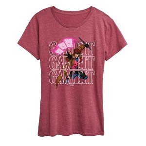 Women's - Marvel - X-Men Gambit Stack Short Sleeve Graphic T-Shirt - 1 of 4