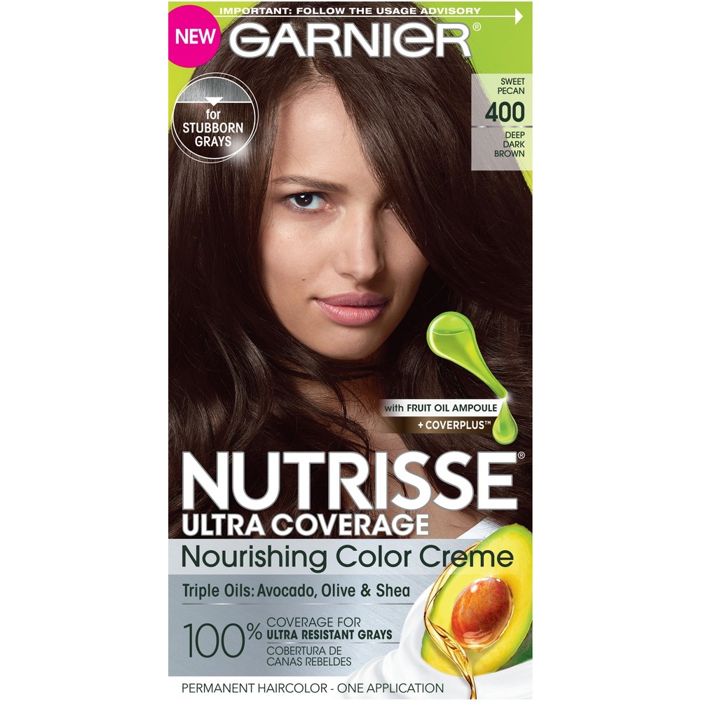 Photos - Hair Dye Garnier Nutrisse Ultra Coverage 100 Gray Coverage Permanent Hair Color - 4 