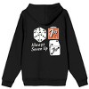 7UP Always Seven Up Dice Art Long Sleeve Adult Black Zip-Up Hoodie-Large - 2 of 4