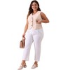 Agnes Orinda Women's Plus Size Sleeveless V-neck Button Down Fashion Vests - 3 of 4