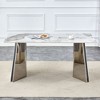 NicBex Dining Room Table for 6 Modern 63" Dining Table Counter Height Table with Curved Base and Imitation Marble for Kitchen - 3 of 4