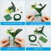 Unique Bargains Plastic Handmade Floral Corsage Brooches Pins and Clips Green 2.76"x0.47" 10 Pairs - 3 of 4