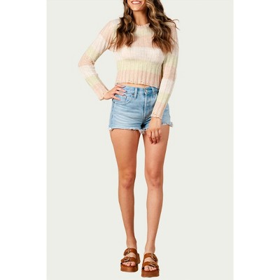 Women's TULIP LGHTWEIGHT OPEN-KNIT STRIPED SWEATER - LUCCA