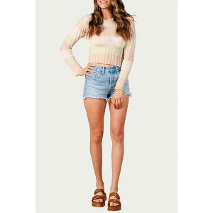Women's TULIP LGHTWEIGHT OPEN-KNIT STRIPED SWEATER - LUCCA - 1 of 3