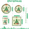 200 Pc Christmas Party Supplies, Funny Tableware Sets: Dinner Plates,Dessert Plates,Napkins,Cups,Spoons,Forks,Knives,Straws for 25 Guests,Party Decor - 2 of 4