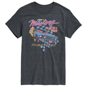 Men's - Ford - Vintage Mustang Mach 1 1969 Checker Short Sleeve Graphic T-Shirt - 1 of 4