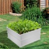 Costway 4 Pcs 48.5'' Raised Garden Bed Square Plant Box Planter Flower Vegetable White - 2 of 4