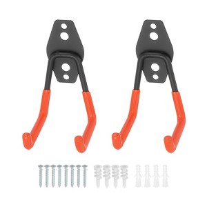 Unique Bargains Heavy Duty Hanging Tool Ladder Bike Garage Storage Utility Hooks 2 Pcs - 1 of 4