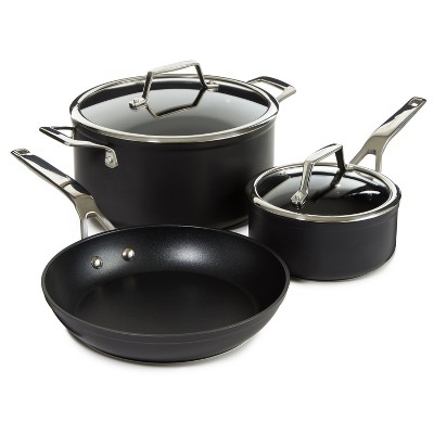 Berghoff Graphite 4pc Cookware Set With Glass Lids, Recycled 18/10  Stainless Steel : Target