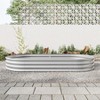 KWPZQEB Galvanized Raised Garden Bed, Planter Box Raised Garden Beds Outdoor, Oval Metal Raised Bed for Vegetables, Fruits, Flowers - 4 of 4