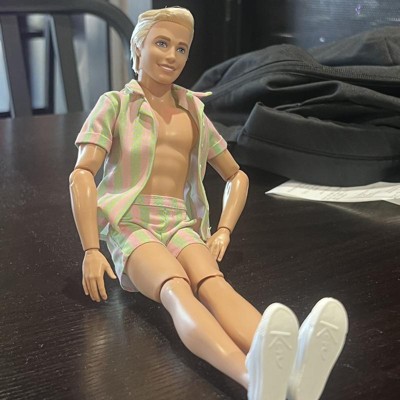 Ken Doll Wearing Pastel Striped Beach Matching Set – Barbie The Movie –  Mattel Creations