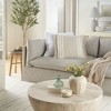 Mina Victory Lifestyle Cotton Linen Stripes Indoor Throw Pillow - 3 of 4