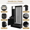 LIVAREEmlen Contemporary Garment Racks, Hall Tree Storage with Cushioned Storage Bench and Pegboard, Modern Coat Rack with 4 Hooks - 4 of 4
