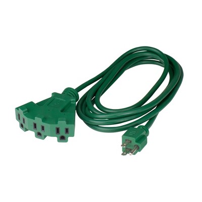 Northlight 10' Green 3-prong Outdoor Extension Power Cord With Fan ...