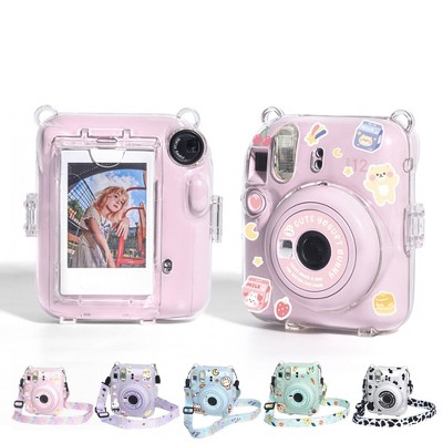 Camera protective case with strap and transparent sticker,Transparent scratch resistant storage case set
