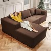 SYFERLORY 108" Cloud Sectional Couch with L-Shape Chaise,4 Seat Modern Modular Sofa with Deep Seat, No Assembly Required (Brown) - 2 of 4
