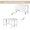 Extendable Dining Table with Drop Leaf, Wood Space Saving Kitchen Table, 18''-36'' L Freestanding Scalable Desk for Kitchen Living Room - 3 of 4