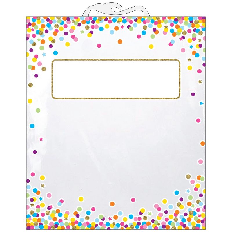 Ashley Productions® Hanging Confetti Pattern Storage/Book Bag, 10.5" x 12.5", 6 Per Pack, 2 Packs, 2 of 3