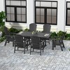 WestinTrends 7 Piece Outdoor Patio Dining Table and Adirondack Armchair Set - 2 of 3
