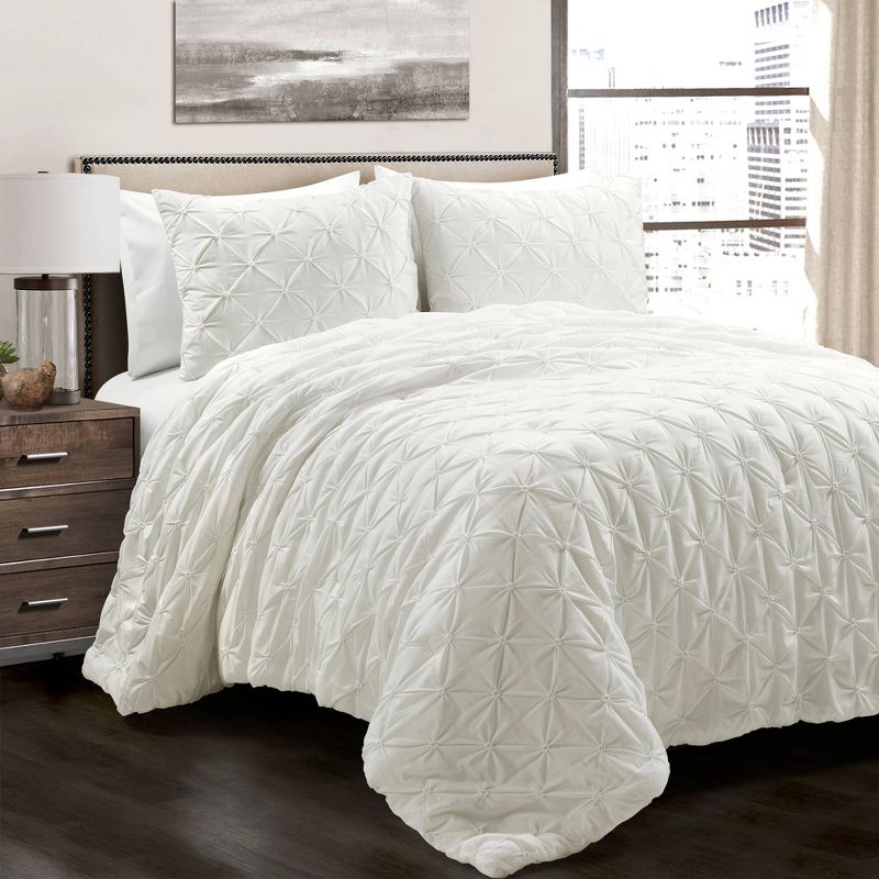 Lush Decor 3pc Arvelo Pintuck Comforter Bedding Set, 1 of 8