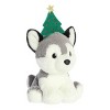 Aurora Medium Gray Holiday Holiday Cheer 7.5" Kody Husky Festive Stuffed Animal - 2 of 4