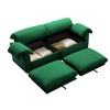 Plush Velvet 2-Seater Sofa with Deep Seats and Storage, Fluffy Pillow Arms & Back for Living Room - 2 of 4
