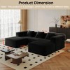 106.7" Corduroy Modular Boneless U-Shaped Sectional Sofa with 2 Ottoman, High-Density Memory Foam, Flexible Configurations, Plush Cushions - 3 of 4