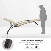 PURPLE LEAF Outdoor Chaise Lounge Chair Set of 2 Patio Pool Lounger Chairs with Wooden Armrest Sunbathing Tanning Recliner for Outside Backyard - 4 of 4