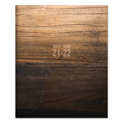 2021-22 Academic Planner 9" x 11" Woodgrain Monthly - The Time Factory