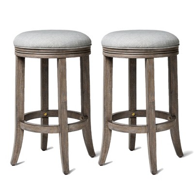 Maven Lane Eva Rotating Backless Kitchen Stool, Set of 2