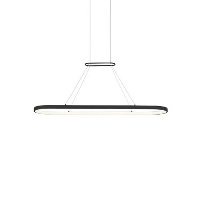 Eerie Stadium-Shape 47.25" Black Aluminum LED Pendant