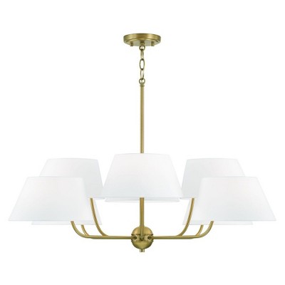 Capital Lighting Welsley 8 - Light Chandelier in  Aged Brass