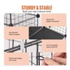 VEVOR Large 2-tier Cat Cage, 28 x 28 x 28", DIY Detachable Metal Wire Cat Enclosure, with Ramp Ladder Adjustable Resting Platform - 4 of 4