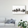 Trademark Fine Art -Michael Tompsett 'Jacksonville Florida Skyline Black White' Canvas Art - 3 of 4